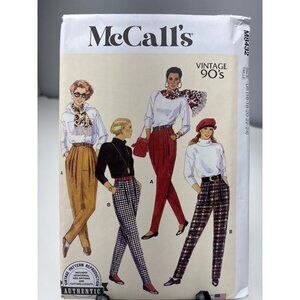 McCalls Womens High-Waisted Pants Sewing Pattern M8432 Size 16 18 20 22 24 Vinta